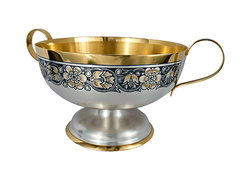 Серебряная ваза для конфет Идеал с позолотой 40130051А06